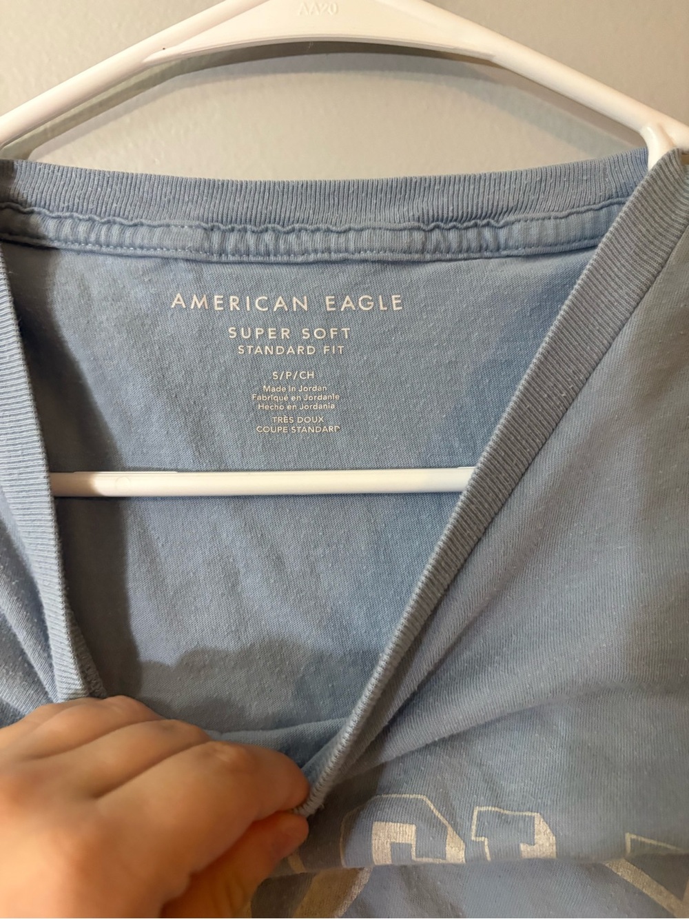 American‎ Eagle Outfitters Light Blue Logo Tee
